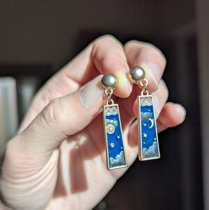 The Night Sky Dangle Earrings